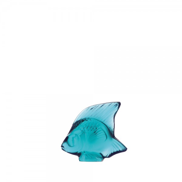 Lalique - Fish Turquoise Clear
